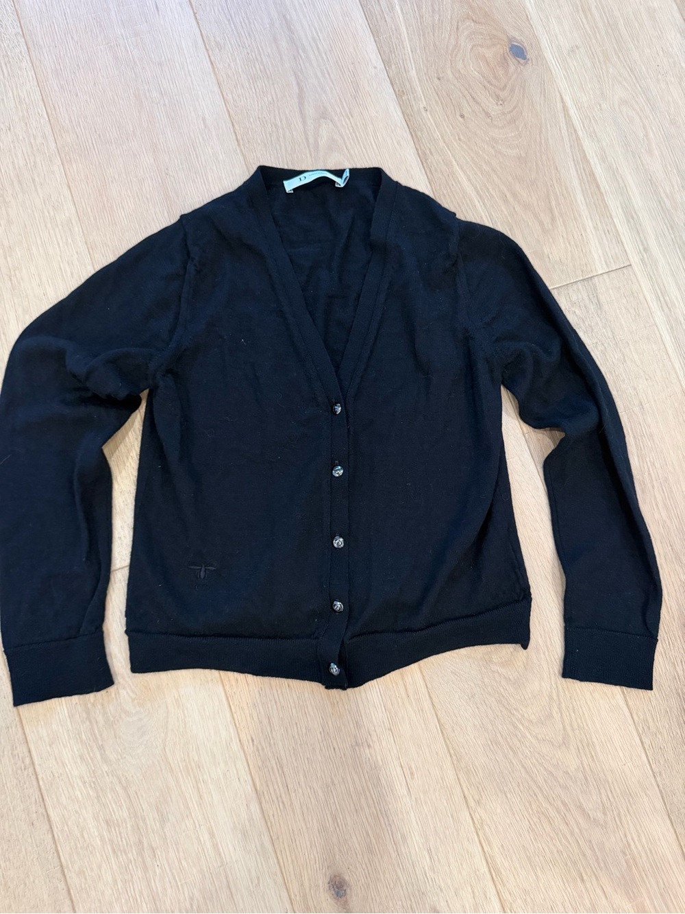 Dior Black V-Neck Button Cardigan